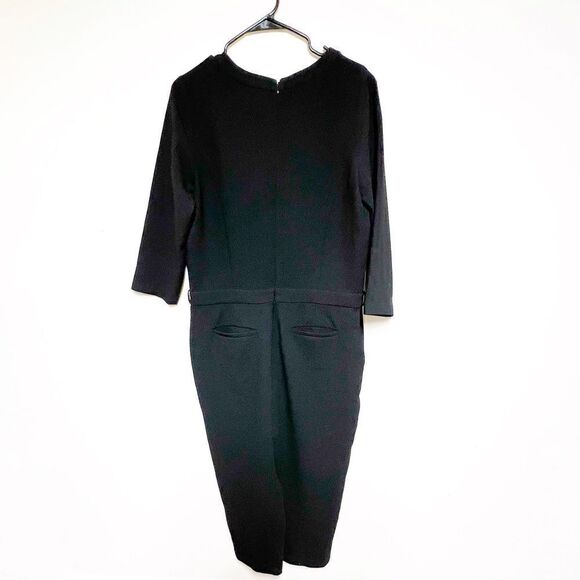 Madewell Sloan Classic Crop Ankle Jumpsuit in black crepe 2023 Sz Womens M - Picture 3 of 9